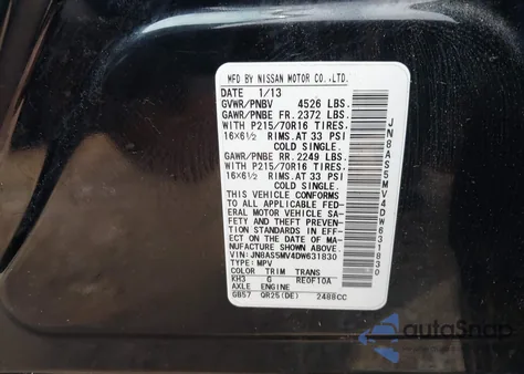2013 Nissan Rogue S from USA, damaged, VIN JN8AS5MV4DW631830
